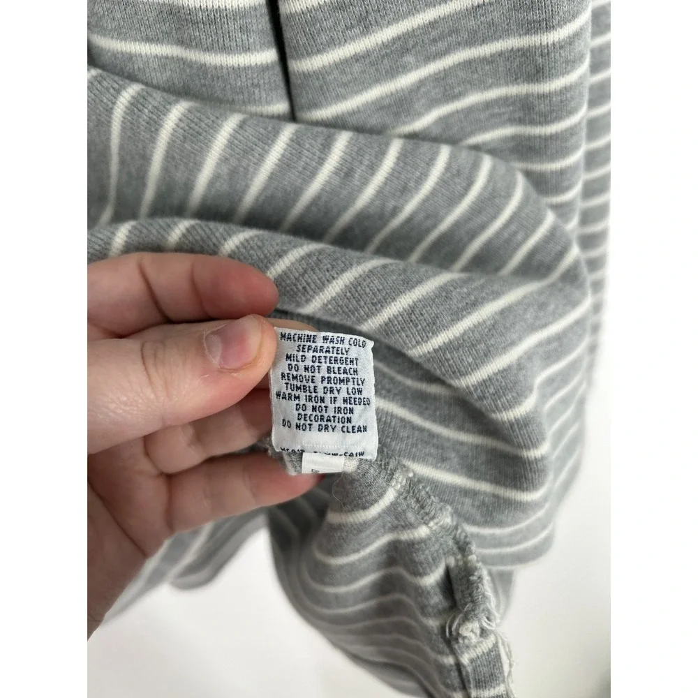 Polo Ralph Lauren Sweater‎ Mens 3XL Tall 3XLT Grey White Striped Quarter 1/4 Zip